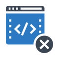 Coding glyphs double color icon Royalty Free Stock Photo