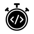 Coding Hourclock Timer Icon Royalty Free Stock Photo