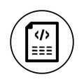 Coding, html code black icon