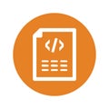 Coding, html code icon / orange color