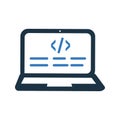 Coding, html code icon / vector graphics Royalty Free Stock Photo
