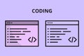 Code Editor Icon: Programming Interface Royalty Free Stock Photo