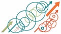 Coding Icon with Abstract Elements, Software Development, vector design Generative AI Royalty Free Stock Photo
