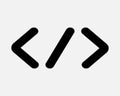 Coding Icon IT Information Technology Code Programming Digital Web Network Sign Computer Website Software Development Royalty Free Stock Photo