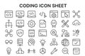 Coding Icon Set Vector Collection for Programming Languages and Code Development Solutions Royalty Free Stock Photo