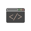 Coding icon Royalty Free Stock Photo