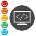 Coding icon Royalty Free Stock Photo