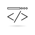 Coding icon, simple vector Royalty Free Stock Photo