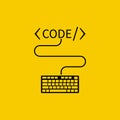 Coding icon. vector Royalty Free Stock Photo