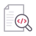 Coding vector color line icon Royalty Free Stock Photo