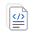 Coding vector color line icon Royalty Free Stock Photo