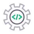 Coding vector color line icon Royalty Free Stock Photo