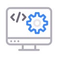 Coding vector color line icon Royalty Free Stock Photo