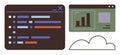 Cloud-Based Programming and Data Analytics Dashboard Visualization Royalty Free Stock Photo