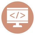 Coding Isolated Vector Icon which can easily modify Royalty Free Stock Photo