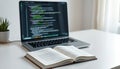 Coding and Learning in a Modern Workspace Royalty Free Stock Photo
