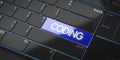 Coding - modern computer keyboard Royalty Free Stock Photo