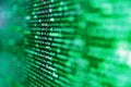 IT coding on monitor screen. Developing programming binary code. Binary computer code background, abstract. Python programming