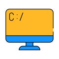 coding operating system icon color illustration