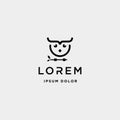 coding owl logo design vector bird coder symbol Royalty Free Stock Photo