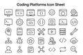 Coding Platforms Icon Set Vector Collection for Programming Education and Learning Tools Royalty Free Stock Photo