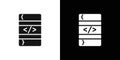 coding program icon Flat vector set outline Royalty Free Stock Photo