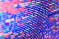 Coding programmer abstract background. Computer code on laptop web developing. Code on dark background. Programmer working in a Royalty Free Stock Photo
