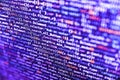 Coding programmer abstract background. Displaying program code on computer. Programmer occupation. Computer script coding source Royalty Free Stock Photo