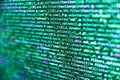 Coding programmer abstract background. Shallow depth of field, selective focus effect. RNN Neural Network source code. Closeup of Royalty Free Stock Photo