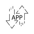 Coding and Programming line icon. Dev thin line Icon for development. Web or ui. Computer technology and data Royalty Free Stock Photo