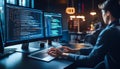 Coding and programming practices, featuring elements like computer screens with code, programming languages, and coding symbols, Royalty Free Stock Photo