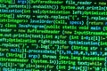 Coding programming source code screen. Royalty Free Stock Photo
