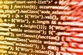 Coding programming source code screen. Royalty Free Stock Photo