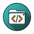 Coding Project Folder Icon for Web Development Royalty Free Stock Photo