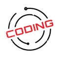 Coding rubber stamp