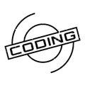 Coding rubber stamp