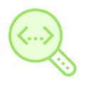 Coding search color line icon