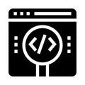 Coding search glyphs icon