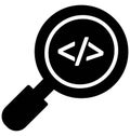 Coding search Isolated Vector Icon that can be easily modified or edit