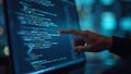 Coding session at night with focus on programming language syntax and hands-on work