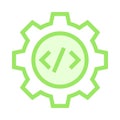 Coding setting color line icon Royalty Free Stock Photo