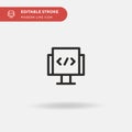 Coding Simple vector icon. Illustration symbol design template for web mobile UI element. Perfect color modern pictogram Royalty Free Stock Photo