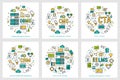 CODING - six square concepts 13-18 Royalty Free Stock Photo