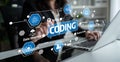 Coding and Software Development Concept with Visual Elements for Programming, Data Structure, Testing, and Source Code Royalty Free Stock Photo