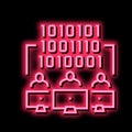 coding teamwork neon glow icon illustration Royalty Free Stock Photo