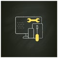 Coding toolkit chalk icon Royalty Free Stock Photo