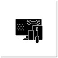 Coding toolkit glyph icon Royalty Free Stock Photo