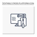 Coding toolkit line icon