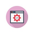 Coding vector flat color icon Royalty Free Stock Photo