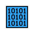 Coding vector flat color  icon Royalty Free Stock Photo